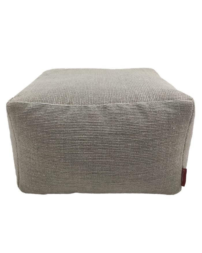 Grey Color Hallway Decor Cotton Pouf - PF 069 (50x50x30cm) - Image 2