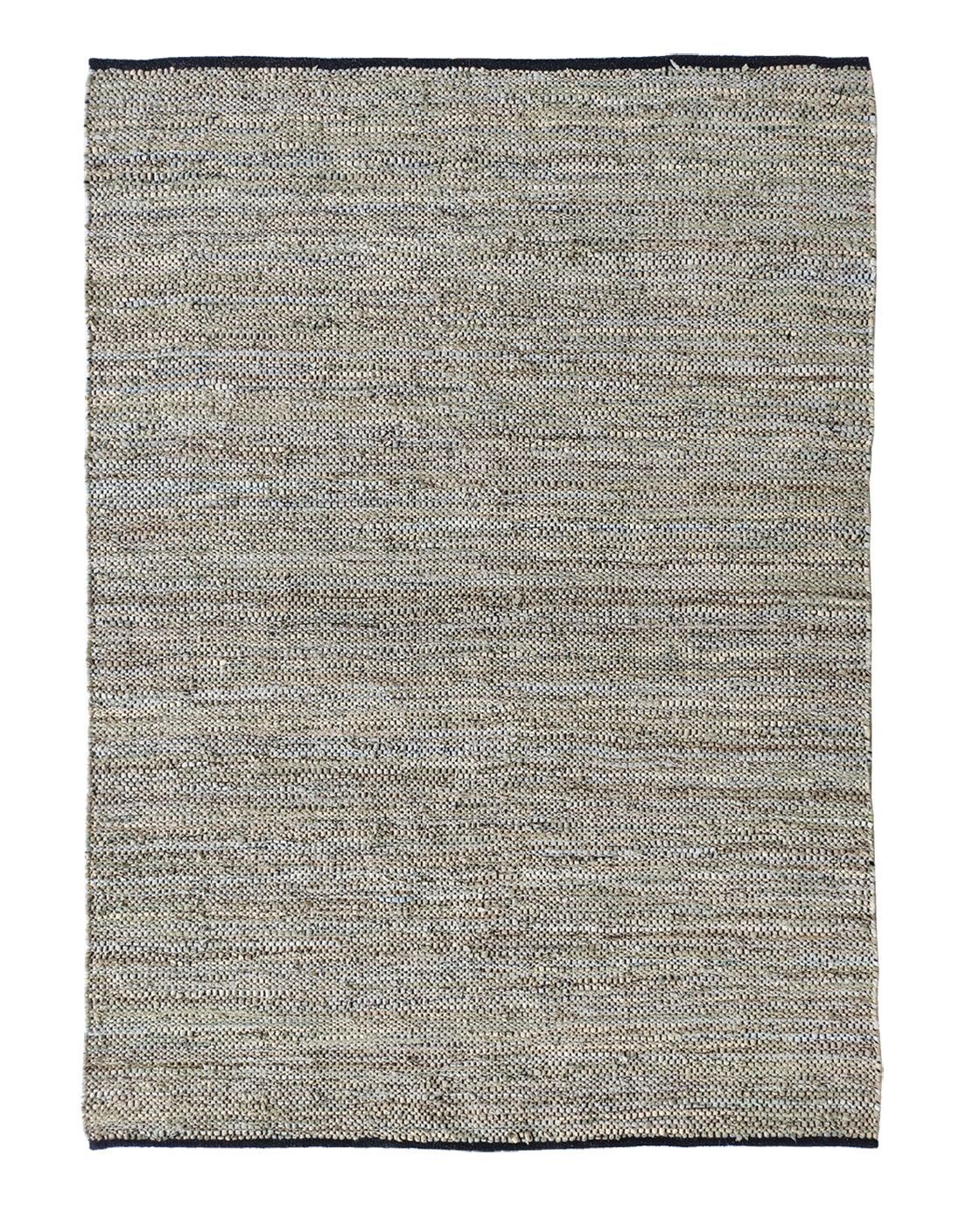 Multi Color Leather Woven Rug WR 012 (200x300cm) - Ideal for Living Room or Bedroom by Ramsha Home Contemporary Woven Rug - Elevate Your Home Decor with This Stylish Piece by Ramsha Home