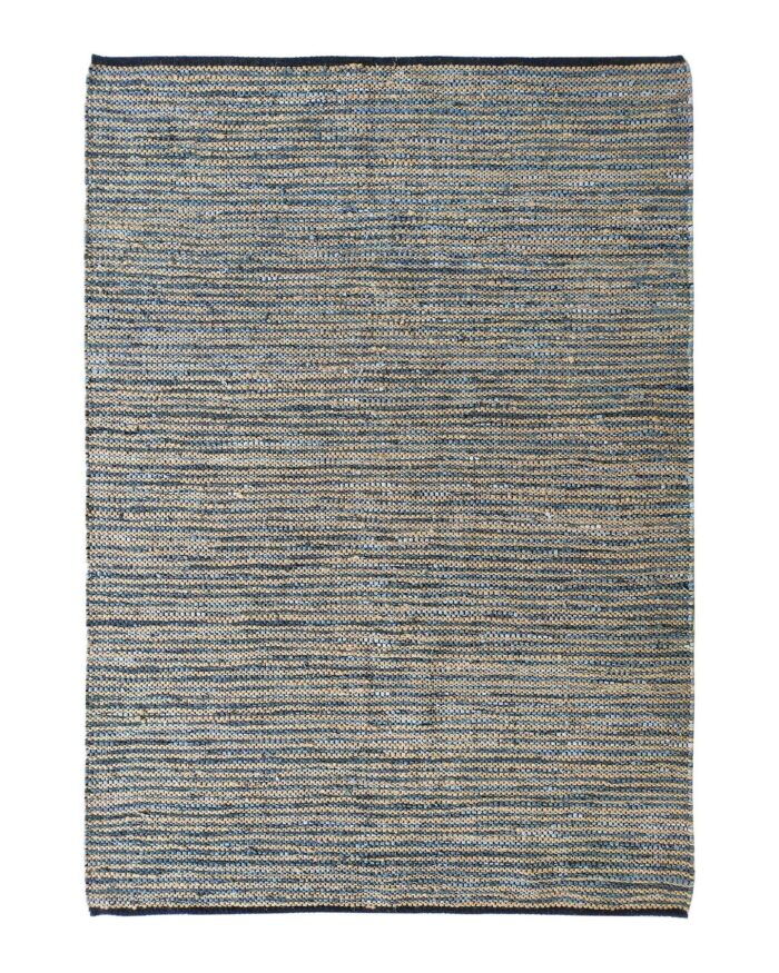 Multi Color Jute & Leather Woven Rug - WR 015 (200x300cm)