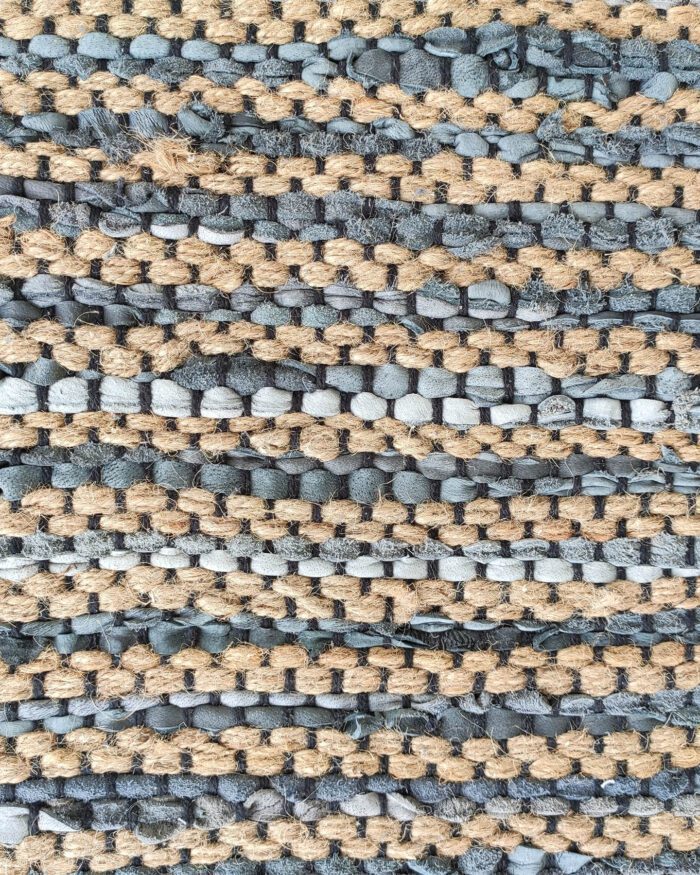 Multi Color Jute & Leather Woven Rug - WR 015 (200x300cm) - Image 4
