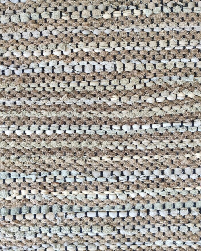 Multi Color Jute & Leather Woven Rug - WR 013 (200x300cm) - Image 4