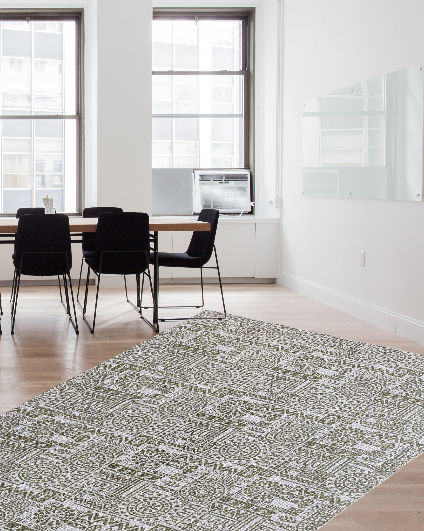 IMG_20220714_110031-1.jpg Indoor Decor Printed Rug SP 014 - Grey and White (140x200cm) - الصورة 4