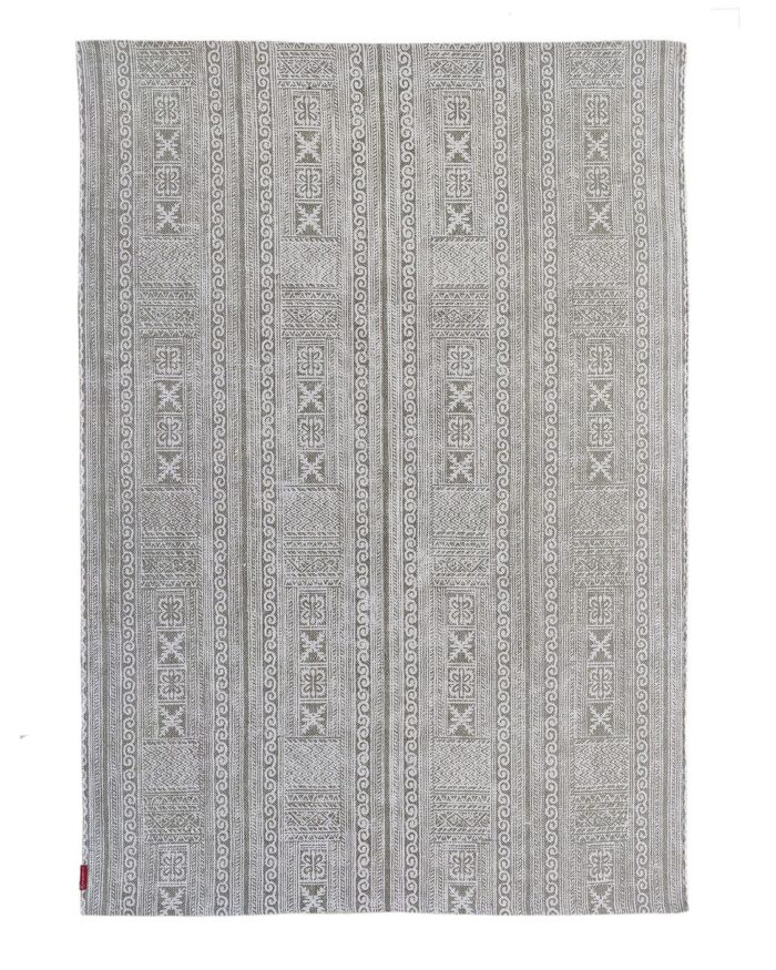⁦Brown & White Color Screen Printed Rug for Bedroom - SP 018 (140x200cm)⁩ - الصورة ⁦1⁩