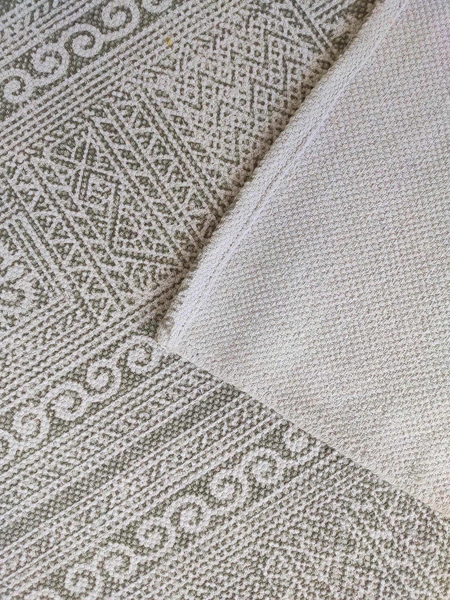 IMG_20220714_111527-1.jpg Brown & White Color Screen Printed Rug for Bedroom - SP 018 (140x200cm) - الصورة 2
