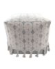 Soft White and Grey Pouf for Balcony - PF 075 (40x40x40cm)