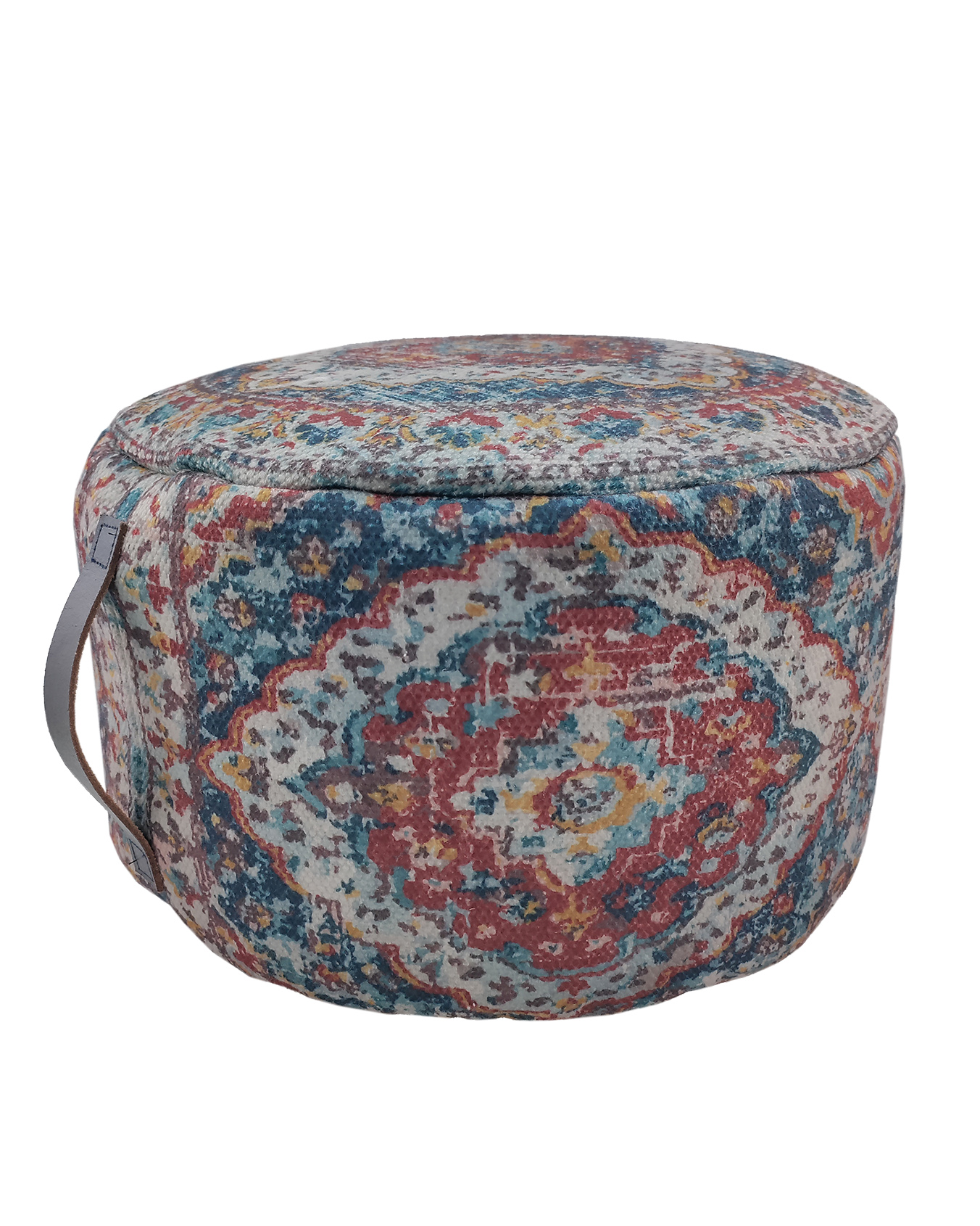 IMG_20220822_151026.jpg Multi Color Polyester Digital Printed Pouf - PF 079 (50x50x30cm) - Image 2