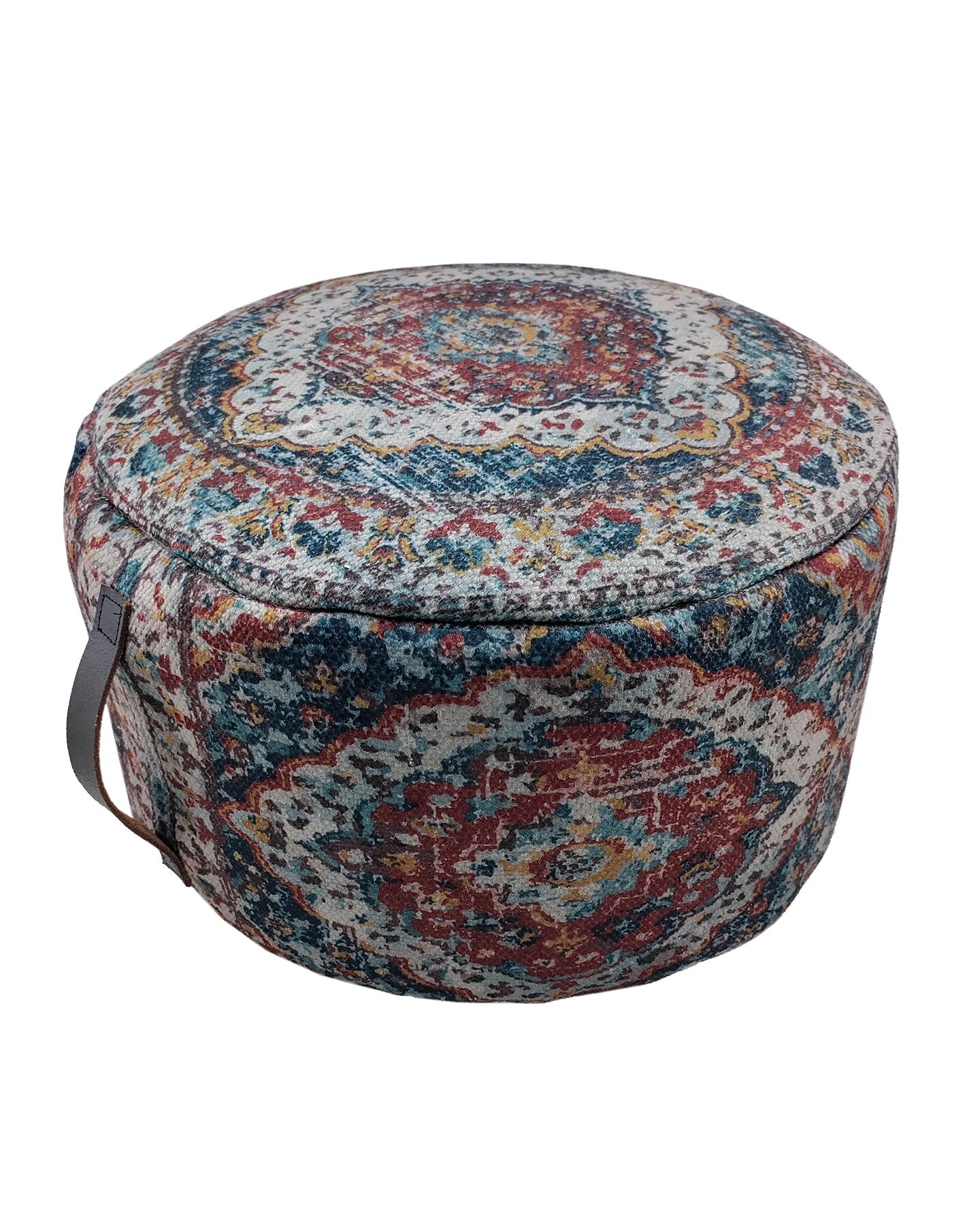 IMG_20220822_151027.jpg Multi Color Polyester Digital Printed Pouf - PF 079 (50x50x30cm) - Image 1