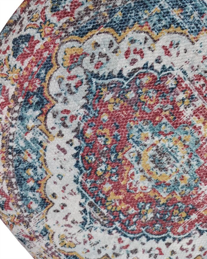 Multi Color Polyester Digital Printed Pouf - PF 079 (50x50x30cm) - Image 4