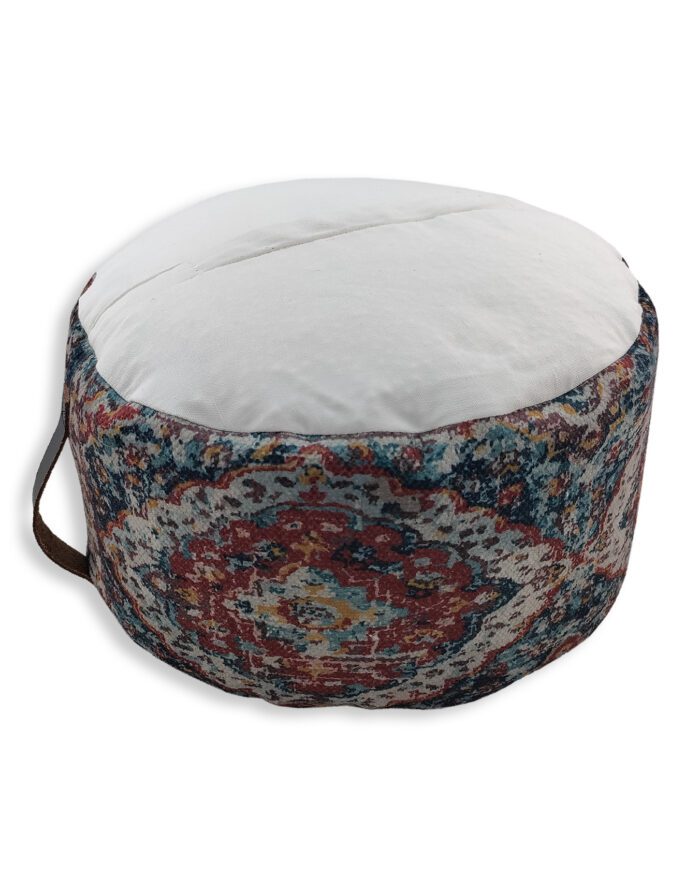 Multi Color Polyester Digital Printed Pouf - PF 079 (50x50x30cm) - Image 3