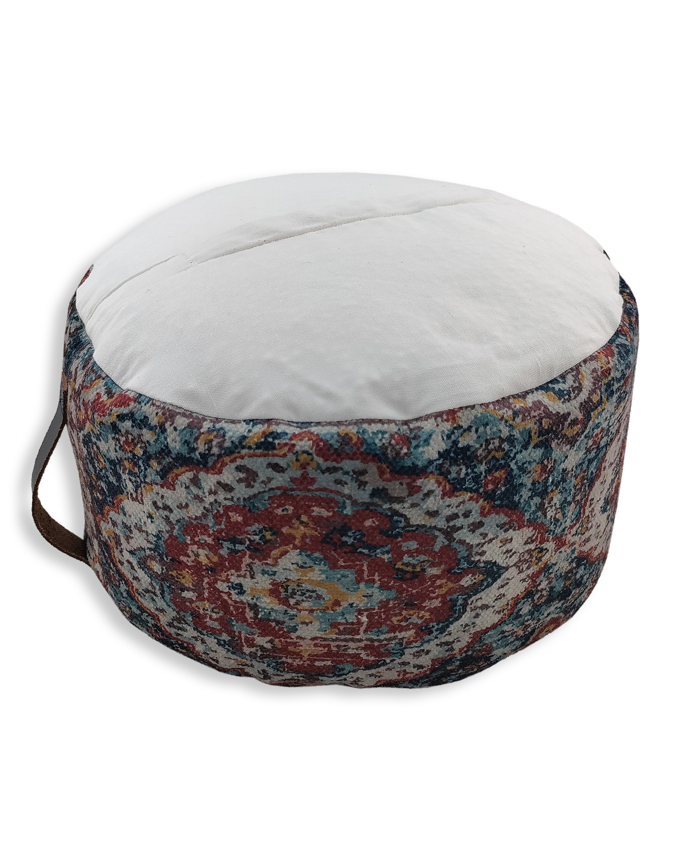 IMG_20220822_151029.jpg Multi Color Polyester Digital Printed Pouf - PF 079 (50x50x30cm) - Image 3