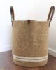 Natural & White Handmade Jute & Cotton Basket - BS 020 (40Dx50Hcm) - Image 5