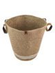Natural & White Handmade Jute & Cotton Basket - BS 020 (40Dx50Hcm) - Image 2