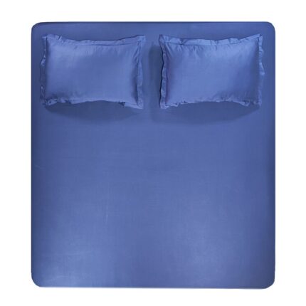 Beautiful Dark Blue Cotton Bedsheet - BD 005 (230x250cm)