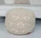 Front View of Macrame Pouf PF-071 by Ramsha Home