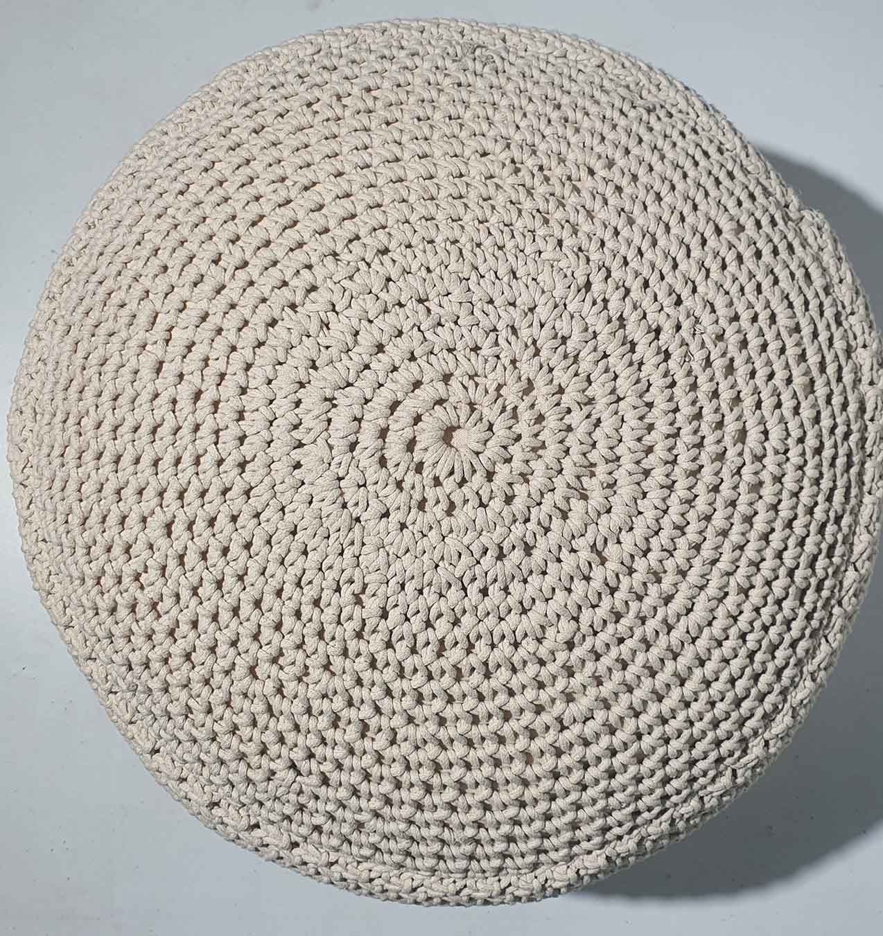 Top View of Macrame Pouf PF-072 by Ramsha Home Top View of Macrame Pouf PF-072 by Ramsha Home