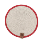 Round Red and White Placemat - PM 010