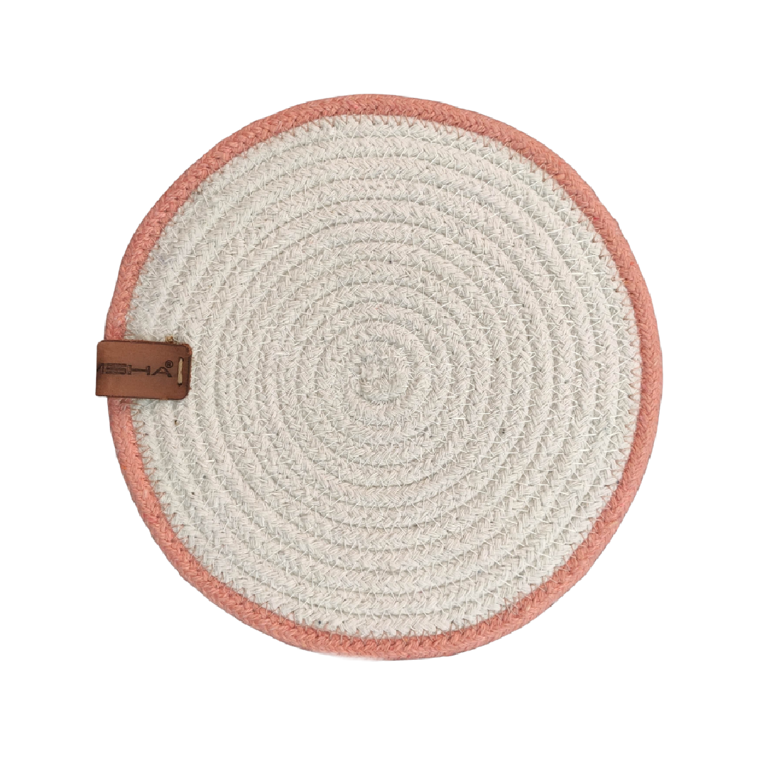 PM-011-1-1.png Pink & White Cotton Placemat - PM 011 - Image 1