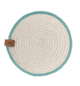 Blue & White Color Round Cotton Placemat - PM 009