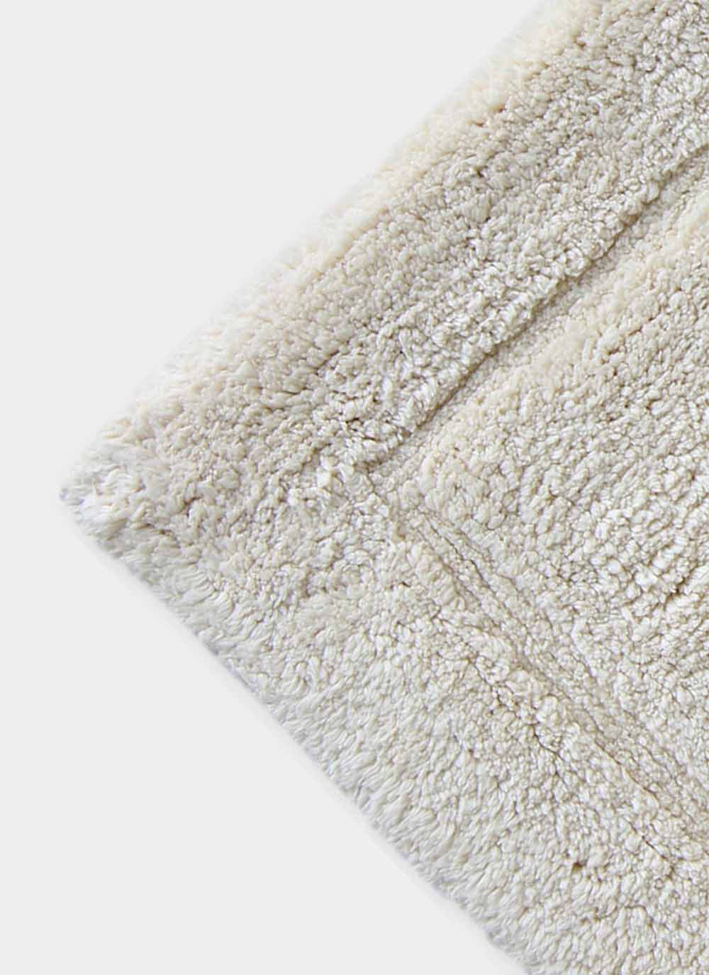 Ramsha-Carpet-Bathmat-BM-20-3-1.jpg White Non-Slip Fluffy Soft Cotton Bathmat - BM 020 (40x60cm) - Image 2