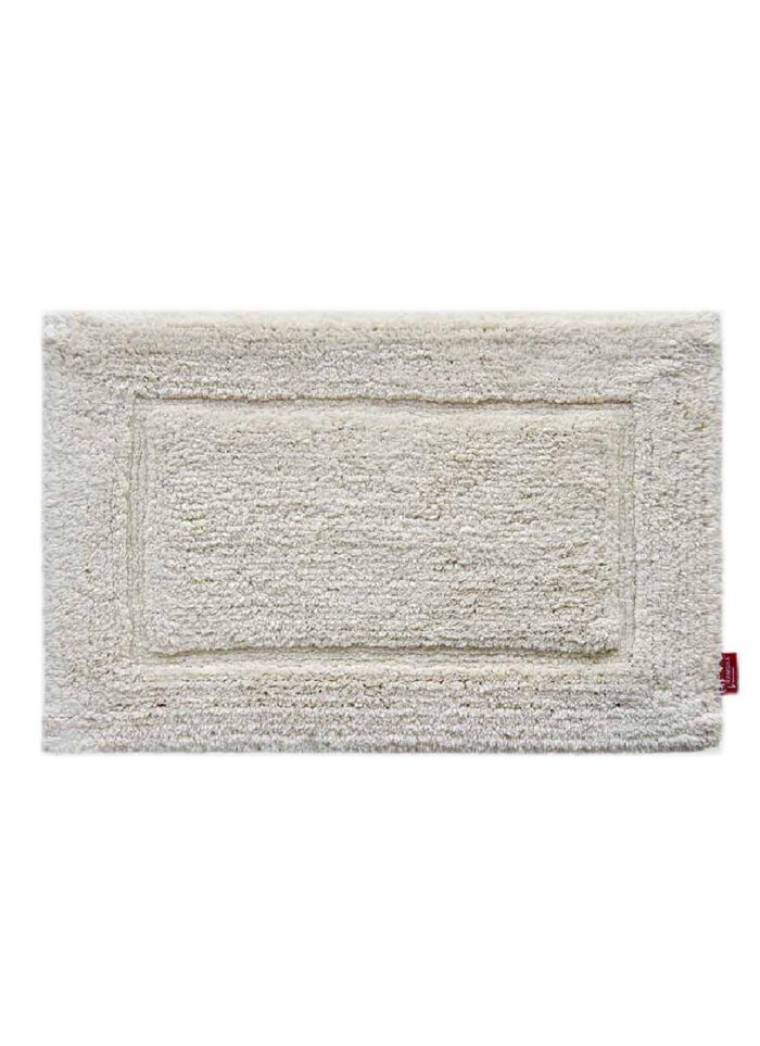 White Non-Slip Fluffy Soft Cotton Bathmat - BM 020 (40x60cm) - Image 1