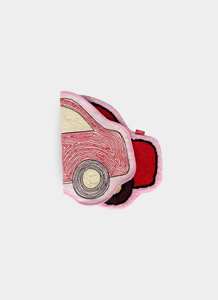 ⁦Multicolor Car Shaped Cotton Bath Mat - BM 030 (50x80cm)⁩ - الصورة ⁦3⁩
