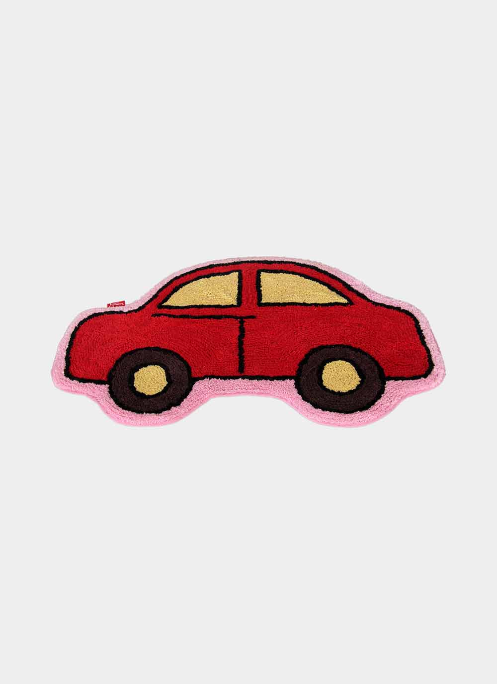 Ramsha-Carpet-Bathmat-BM-30-4.jpg Multicolor Car Shaped Cotton Bath Mat - BM 030 (50x80cm) - الصورة 4