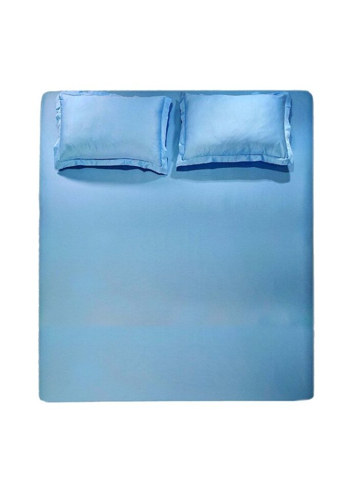 Amazing Sky Blue Cotton Bedsheet - BD 004 (230x250cm)