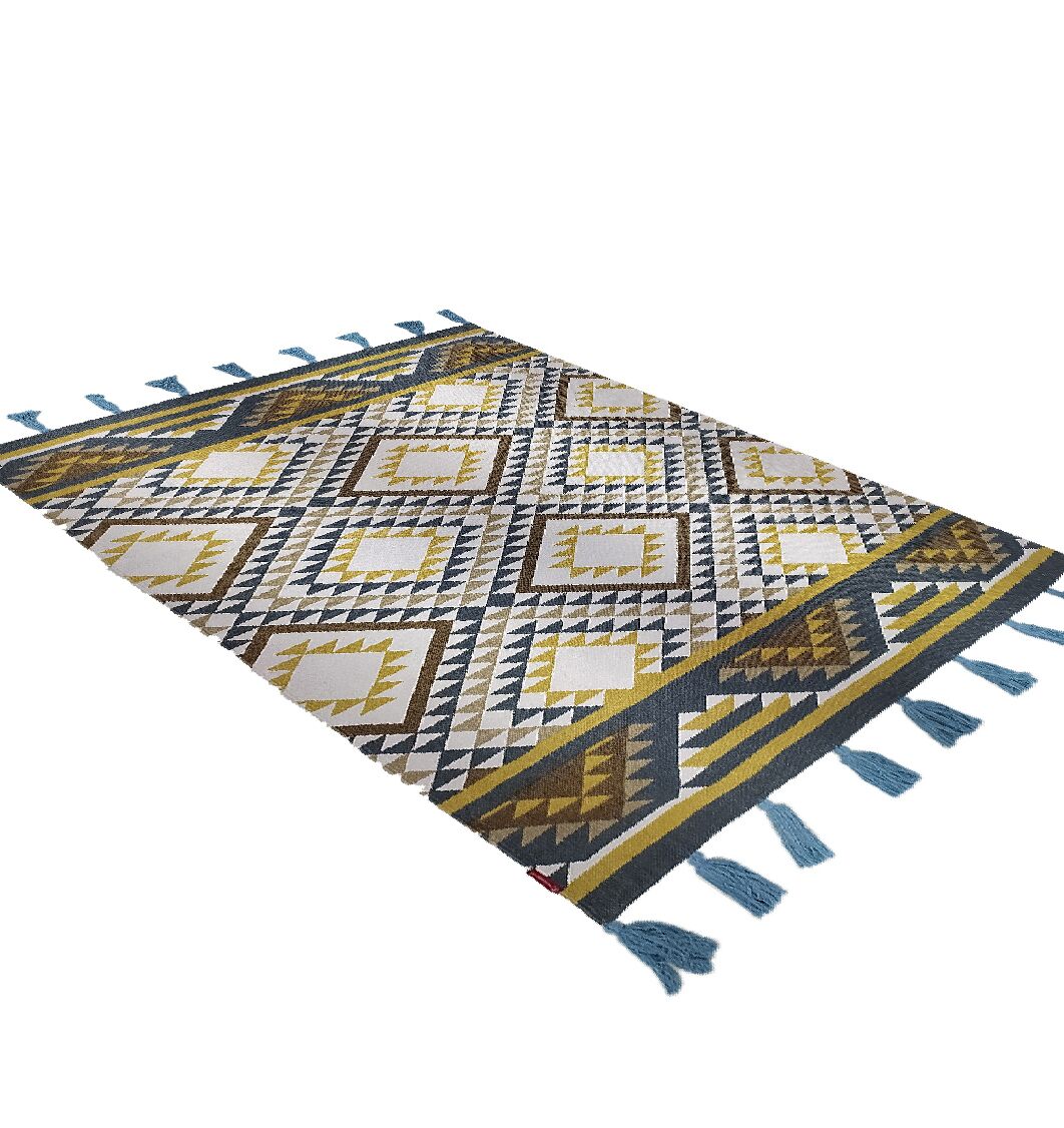Screen Printed Rugs Dubai Handmade Rugs and Carpets Online UAE Screen printed handmade rug for modern home floorings, rugs Dubai, dining table rugs, and outdoor rugs
