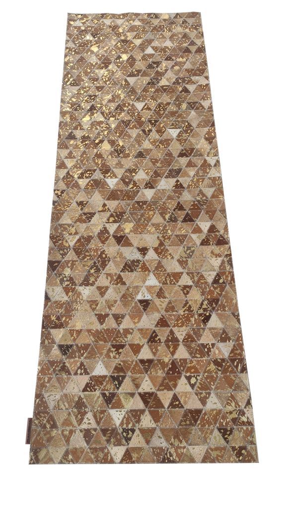 TAN-2.jpg Amazing Tan Color Guest Room Decor Leather & Wool Rug - LR 006 (60x180cm) - Image 2