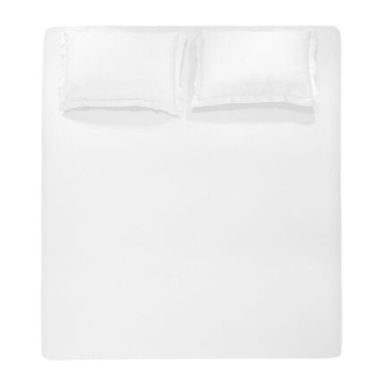 Luxurious White Cotton Bedsheet - BD 001 (230x250cm)
