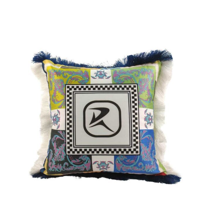 Multi-Color Modern Printed Polyester Cushion with Filler for Window Seat, Car Seat - CS 058 (45x45cm) - Image 1