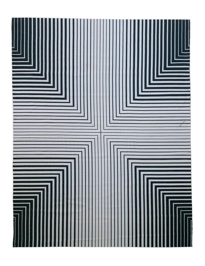 DD 020 bedroom decor digital printed rug, 140x200cm, colorful addition for modern interiors by Ramsha Home.