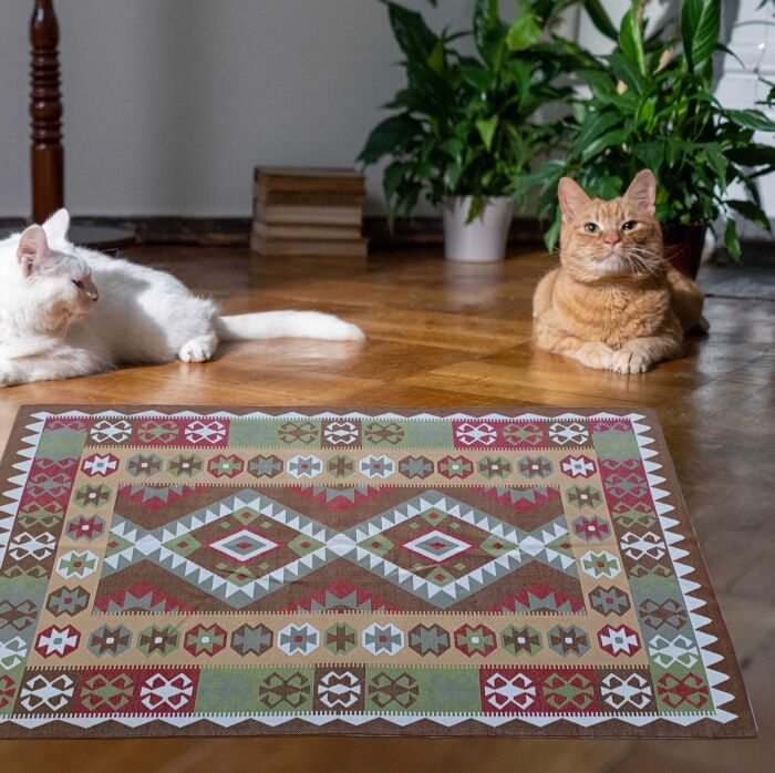 Living room home decor digital printed rug DD 015, 60x90cm, stylish and versatile by Ramsha Home.