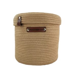 Handcrafted multi-color jute and cotton baskets from Ramsha Home, perfect for home decor and practical storage solutions.