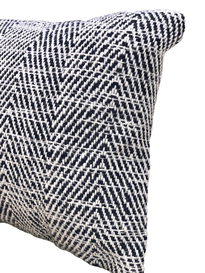Handcrafted woven cushion CS-248, versatile blue design, 30X50cm