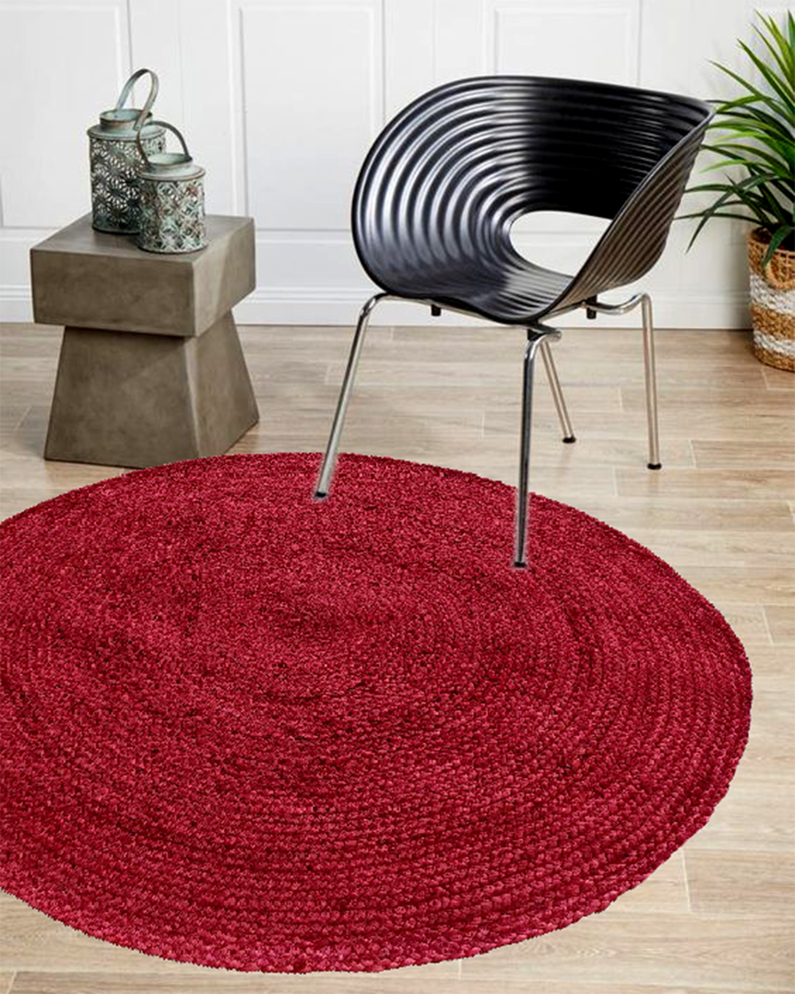 Eco-Friendly Jute Balcony Mat BR 060 - Handmade Round Rug, 90cm Eco-friendly jute balcony mat BR 060, handmade, round rug, 90cm