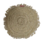 Natural Color Jute Cushion with Filler for Car, Living Room - CS 140 (45cm)