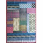 Stylish 170x240cm digital printed rug, DD 004, with a vibrant multi-color pattern designed to enhance contemporary home decor by Ramsha Home.