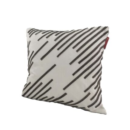 Chic 45x45cm white leather cushion with filler, CS-109, ideal for enhancing car seats, cafe decor, and sofas by Ramsha Home.