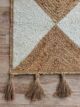 Luxurious braided jute rug BR 031 (160x240cm) with captivating design and tassel detail by Ramsha Home