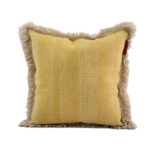 Dark Yellow Color Hallway Decor Cotton Cushion with Filler - CS 141 (45x45cm)