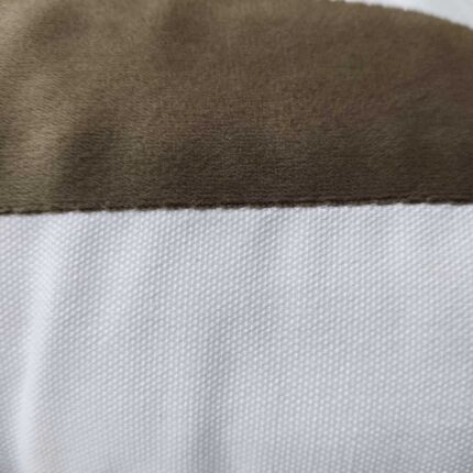 Elegant 30x90cm polyester cushion in white and brown with tassels, CS-138, suitable for indoor and outdoor use by Ramsha Home.