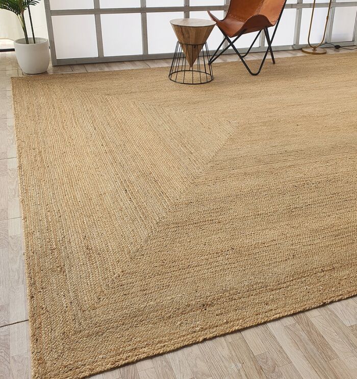 Handmade Natural Color Braided Jute Rug - BR 046 (170x240cm)