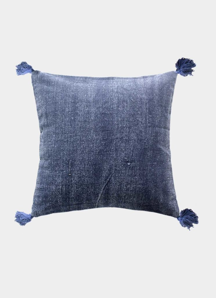 1-4-745x1024 Blue Color Cotton Cushion with Filler - CS 237 (45x45cm) - Image 4