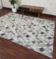 Premium quality grey leather rug LR 001 - 300x400cm for bedroom decor by Ramsha Home