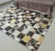 Indoor grey and coffee leather rug LR 005 - 170x240cm