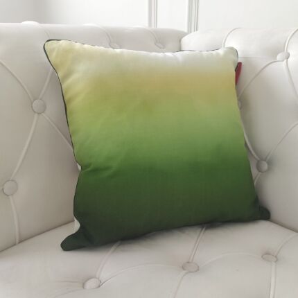 Decorative polyester cushion, rainbow green color, 45X45cm