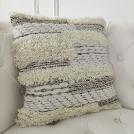 Comfortable wool and cotton cushion CS-280, natural color, 60X60cm