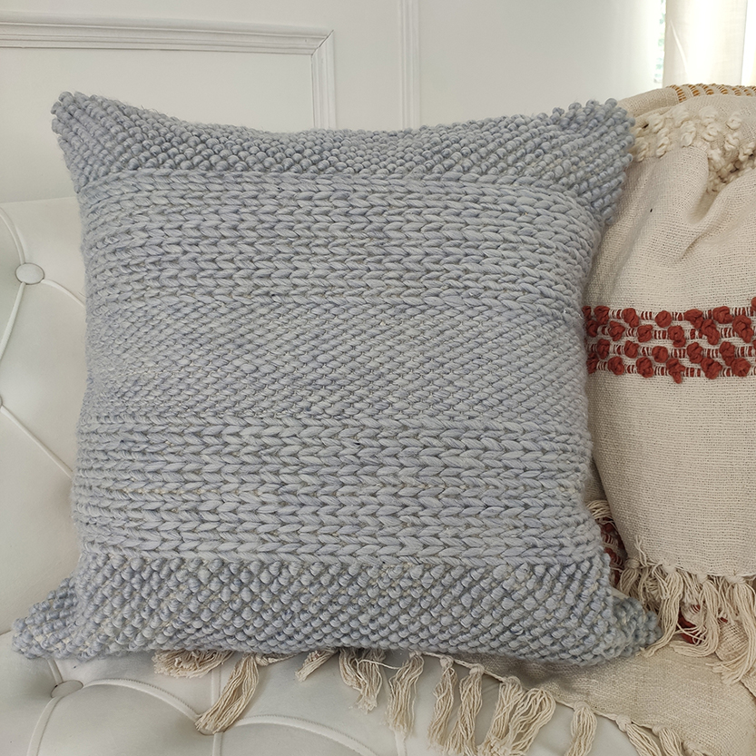 Soft Woven Polyester Cushion CS-278 - Natural Color, 60X60cm Soft polyester cushion CS-278, woven design, natural color, 60X60cm