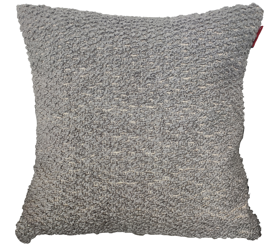 Polyester Cushion with Filler CS-254: Versatile Decorative Woven Comfort for Indoor and Outdoor Spaces Polyester cushion with filler CS-254, decorative woven design, grey color 60x60cm for indoor and outdoor use by Ramsha Home.